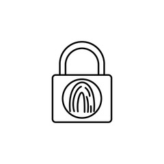 Smart lock fingerprint icon. Element of future technology icon for mobile concept and web apps. Thin line Smart lock fingerprint icon can be used for web and mobile