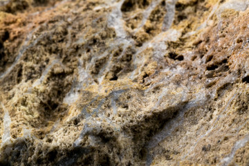 Marble stone texture macro close up background, crystals and minerals, rock texture