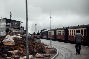 Einfahrt in den Bahnhof Brocken