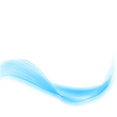 Abstract smooth color wave vector. Curve flow blue motion illustration. Smoke design.