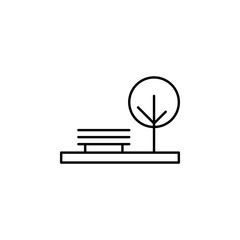 park icon. Element of landscape icon for mobile concept and web apps. Thin line park icon can be used for web and mobile