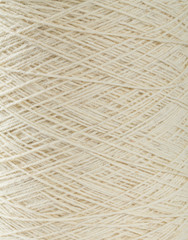 close up of wool thread bobbin