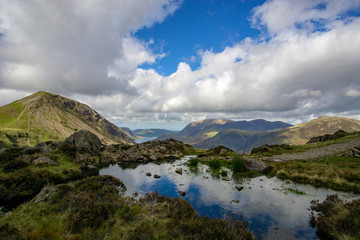 Plakat Hay Stacks at lake Buttermere in England 