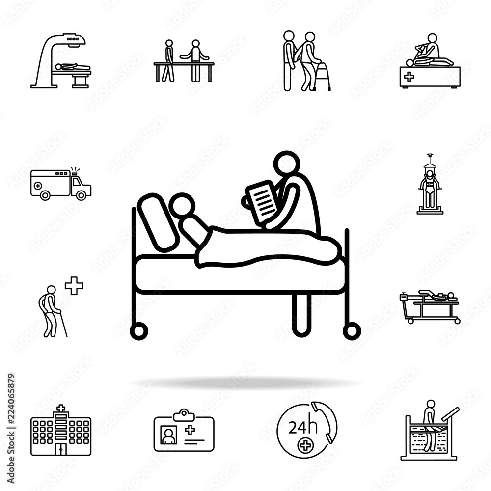Poster analysis results icon. hospital icons universal set for web and mobile