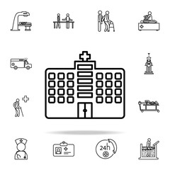 hospital building icon. Hospital icons universal set for web and mobile