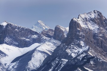 Fototapeta na wymiar Jagged Snowy Rocky Mountain Peaks Landscape Banff National Park Canadian Rocky Mountains