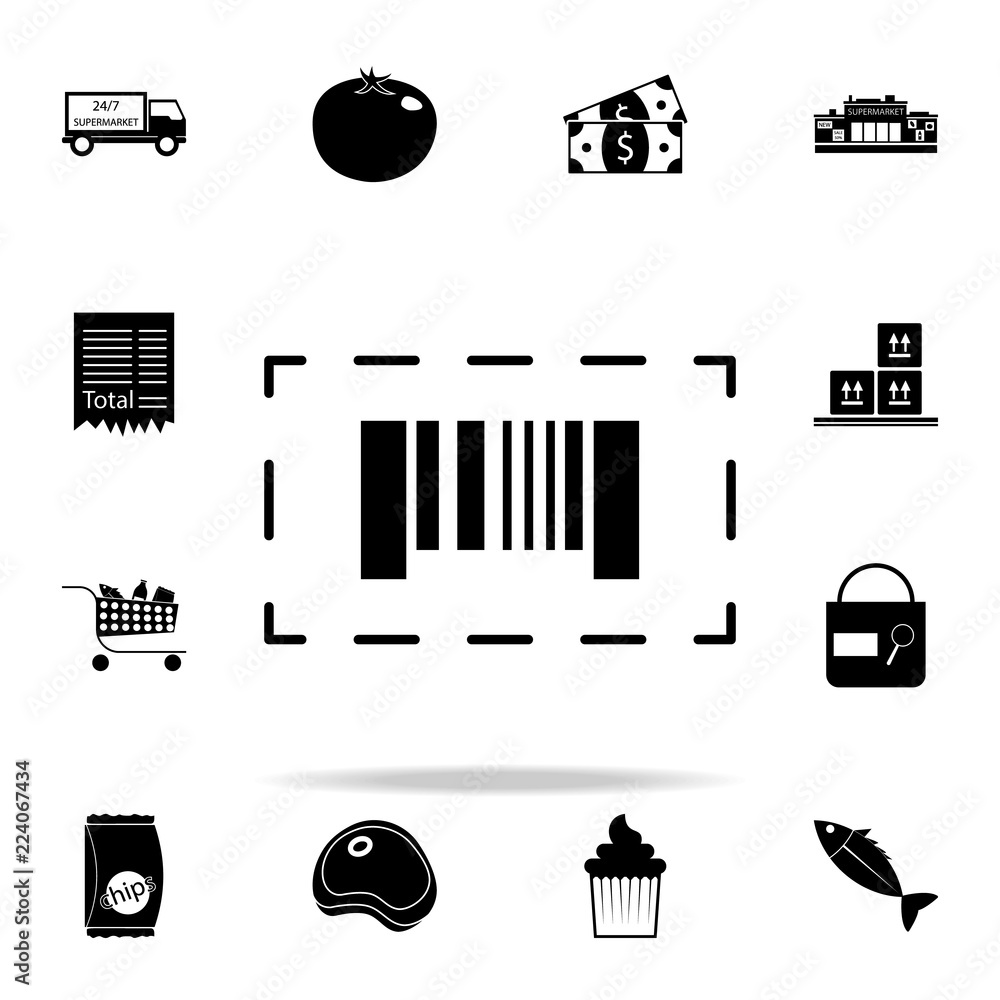 Poster bar code icon. market icons universal set for web and mobile