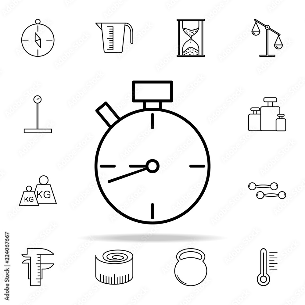 Poster stopwatch icon. measuring instruments icons universal set for web and mobile