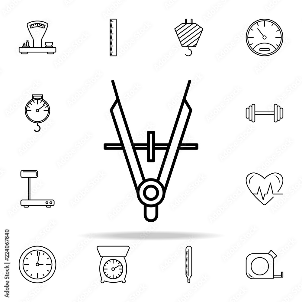 Poster divider icon. measuring instruments icons universal set for web and mobile