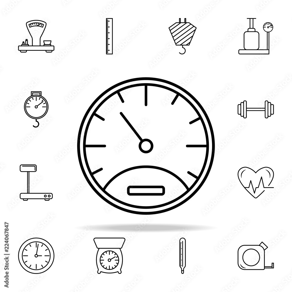 Poster speedometer icon. measuring instruments icons universal set for web and mobile