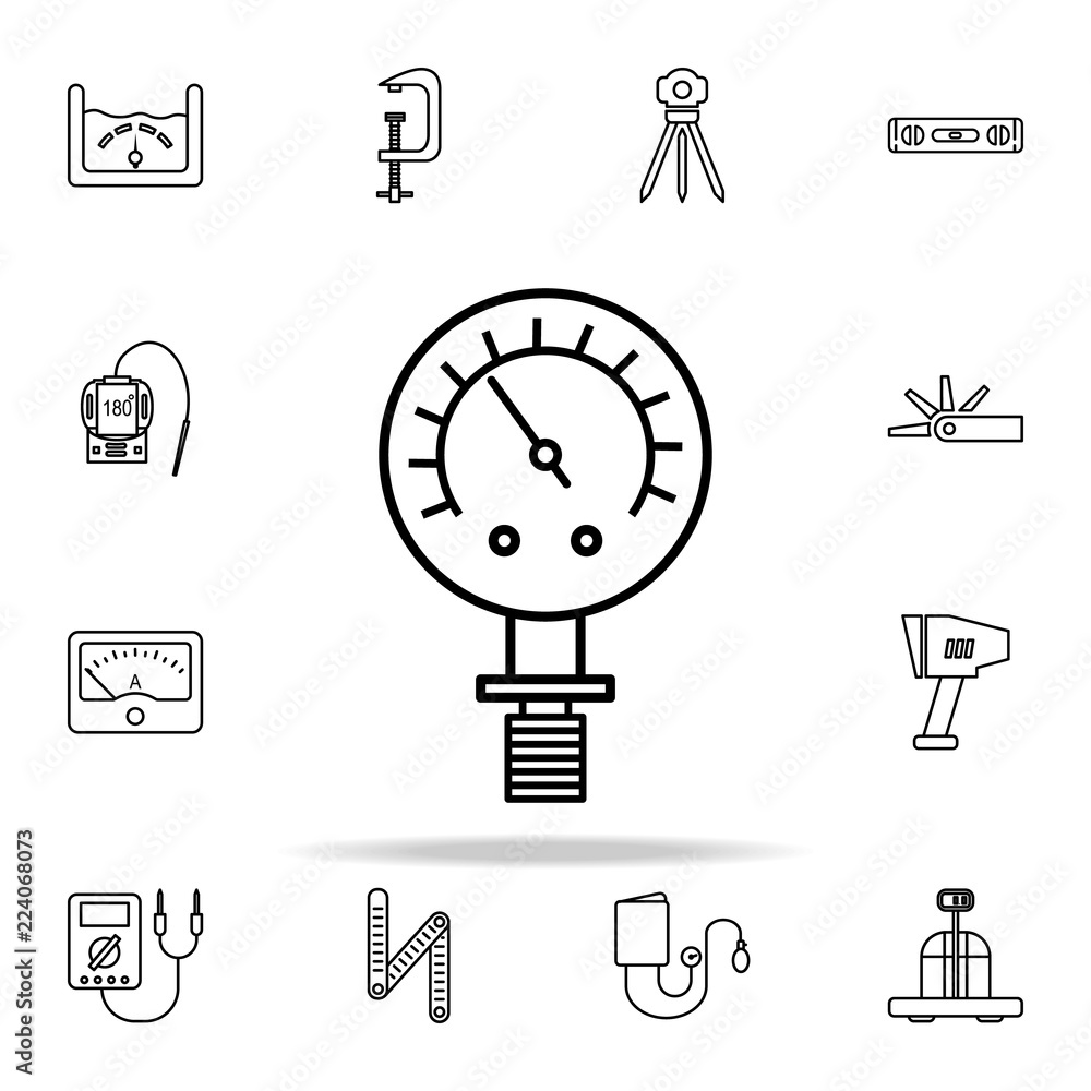 Poster manometer icon. measuring instruments icons universal set for web and mobile