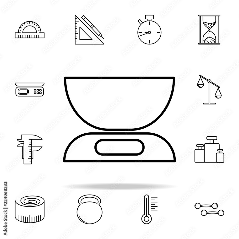 Poster vintage scales icon. measuring instruments icons universal set for web and mobile