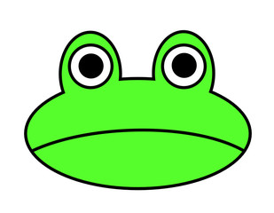 カエルの顔(色)