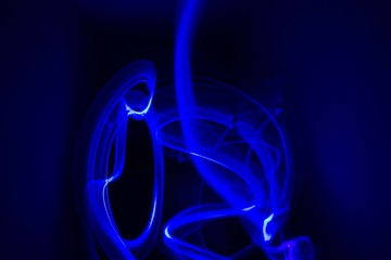 Long Exposure Blue Light Movement Images 