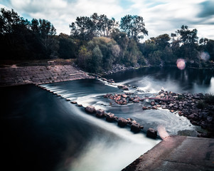 Old dum in rural site long exposure shot