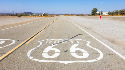 Route 66 in California desert