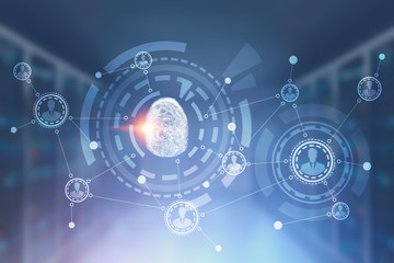 Fingerprint hud interface and people network