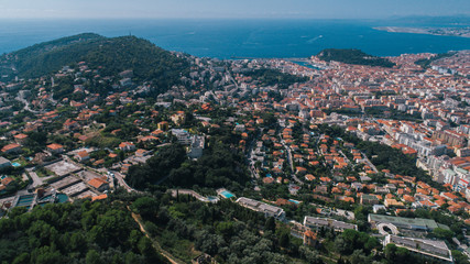 Nice France coast drone view of houses and city from the air © Vivid Cafe
