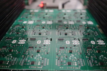 Electronics conductors and micro circuits board. Very detailed process