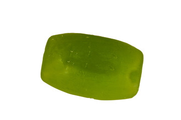 Green soap isolated on the white background