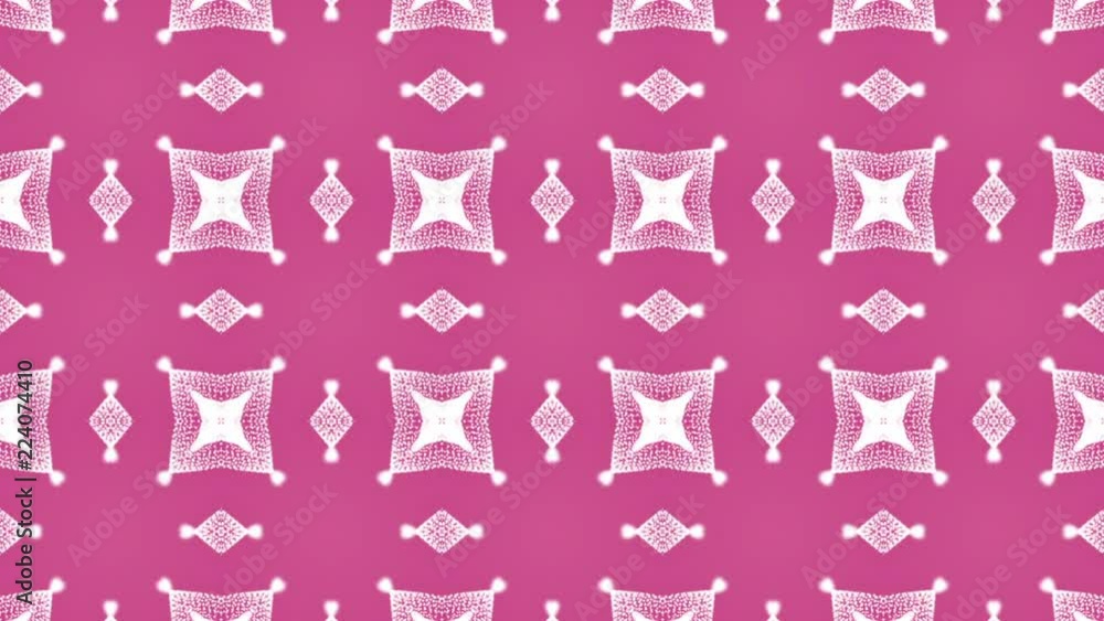 Poster abstract kaleidoscope background of white glowing particles. 3D rendering