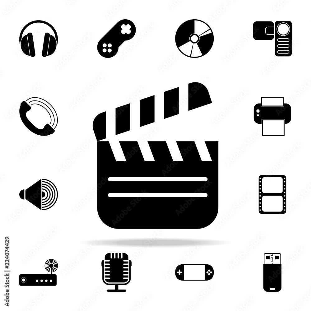 Poster directors cracker icon. media icons universal set for web and mobile