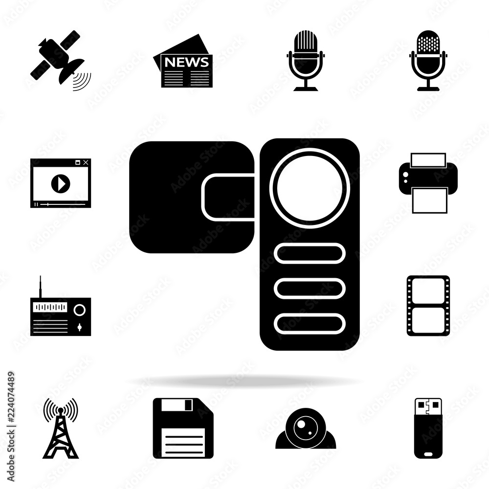 Aufkleber manual video camera icon. media icons universal set for web and mobile