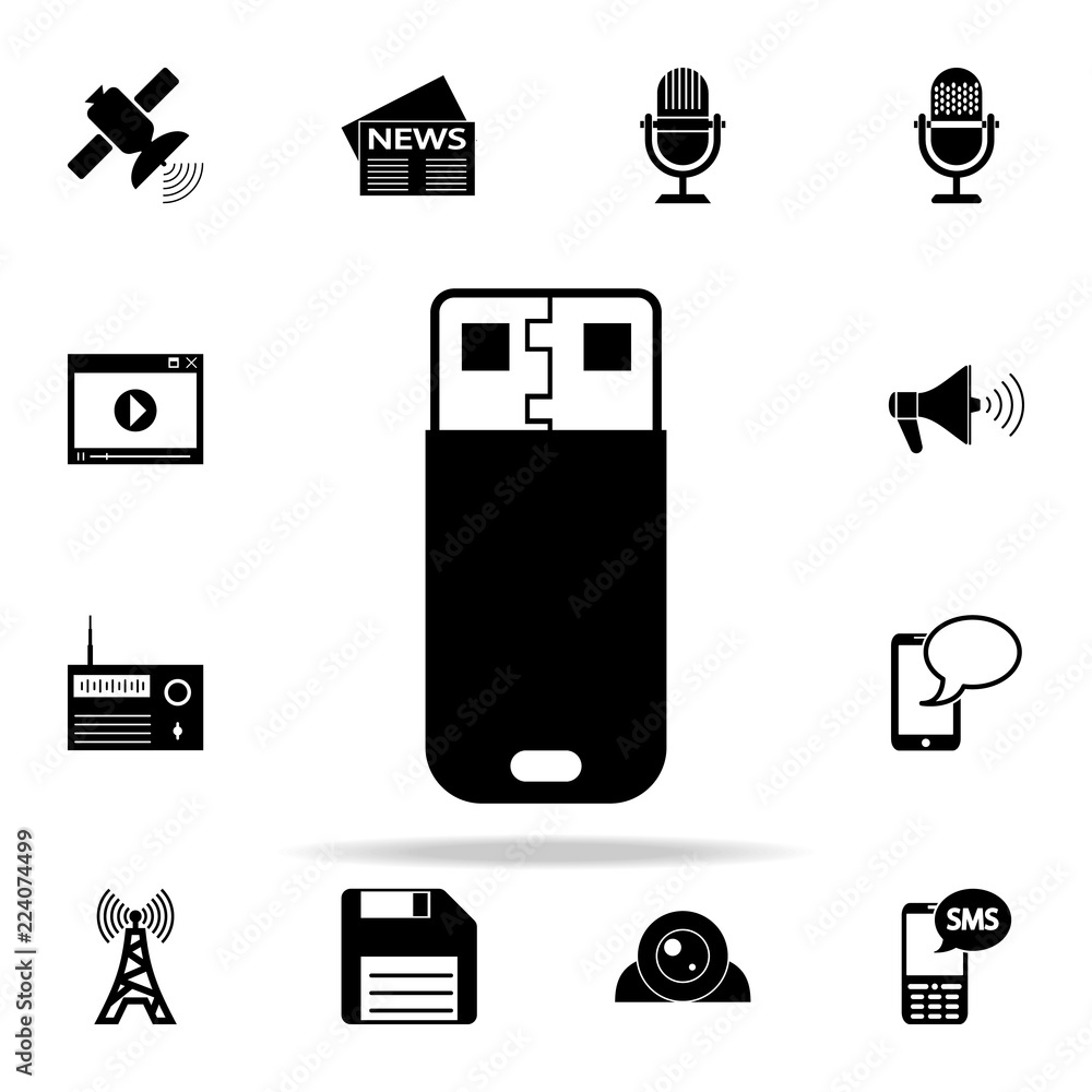 Poster flash drive icon. media icons universal set for web and mobile