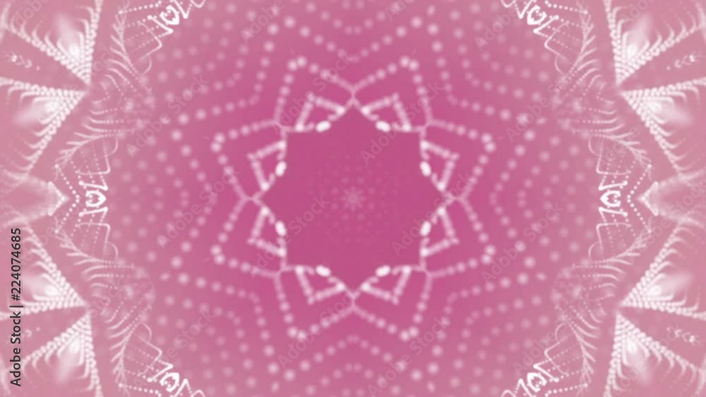Aufkleber abstract kaleidoscope background of white glowing particles. 3d rendering