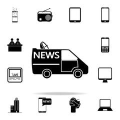 news reporters machine icon. Media icons universal set for web and mobile