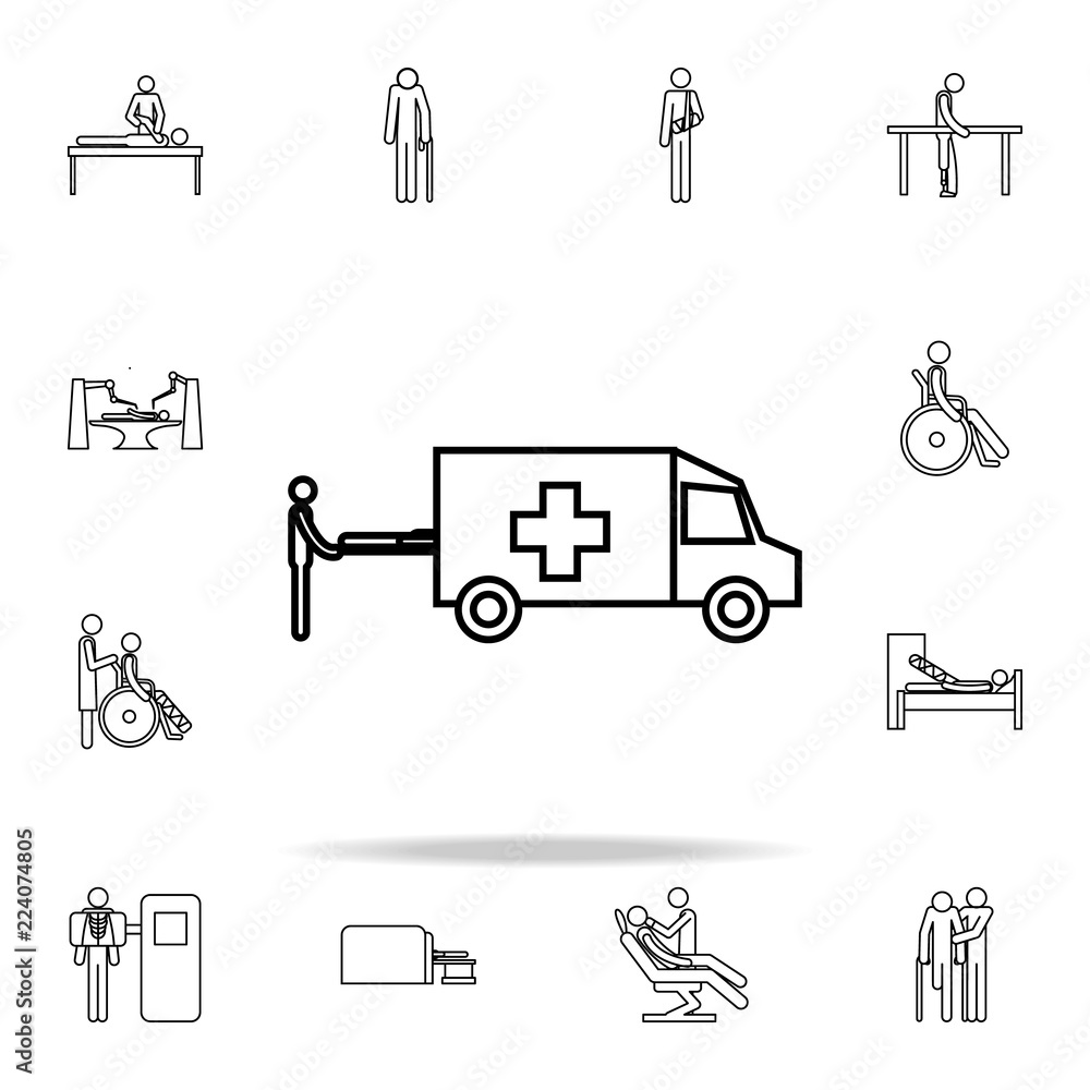 Wall mural ambulance icon. medicine icons universal set for web and mobile