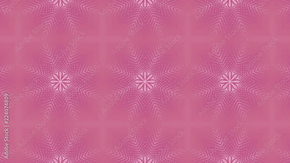 Poster abstract kaleidoscope background of white glowing particles. 3D rendering