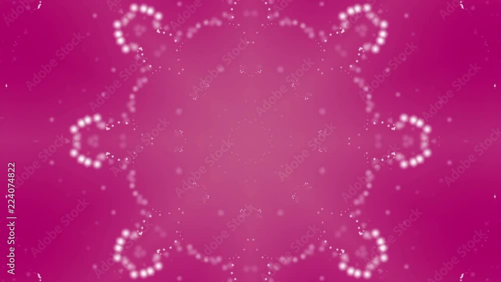 Aufkleber abstract kaleidoscope background of white glowing particles. 3d rendering