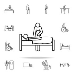 patient examination icon. medicine icons universal set for web and mobile