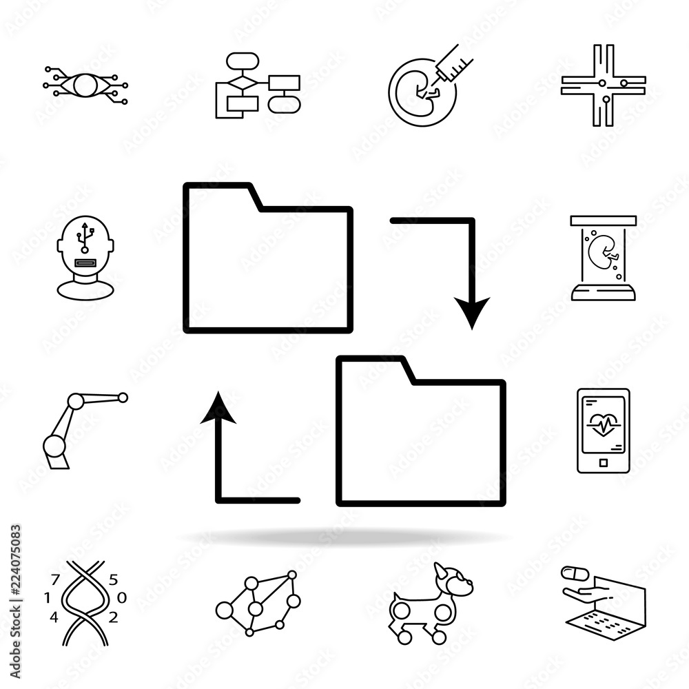 Poster data exchange icon. new technologies icons universal set for web and mobile