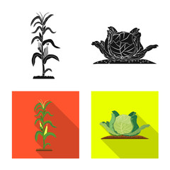Fototapeta na wymiar Isolated object of greenhouse and plant sign. Set of greenhouse and garden vector icon for stock.