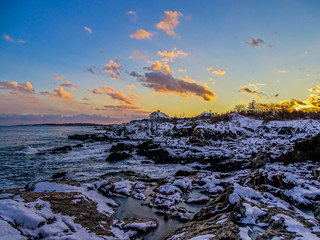 Sunset in portland Maine