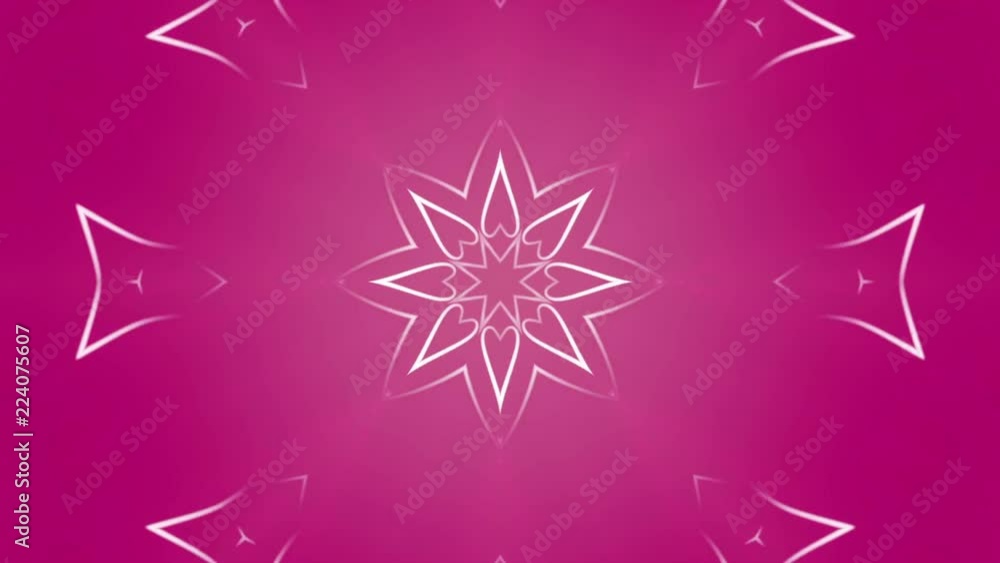 Poster abstract background of geometric patterns. kaleidoscope effect. 3d rendering