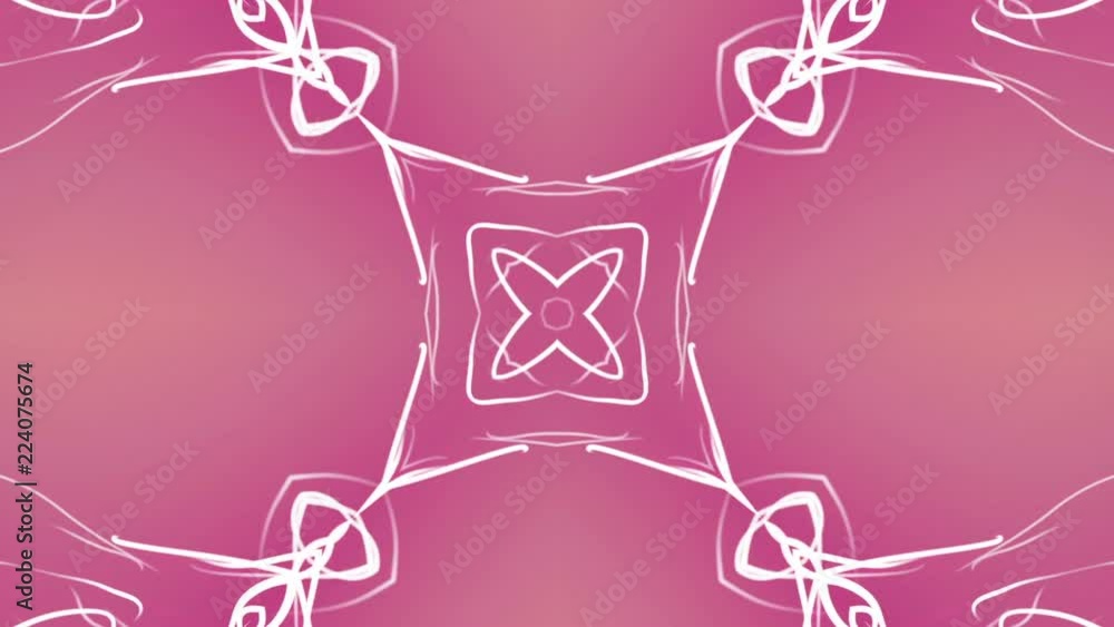 Poster abstract background of geometric patterns. kaleidoscope effect. 3d rendering