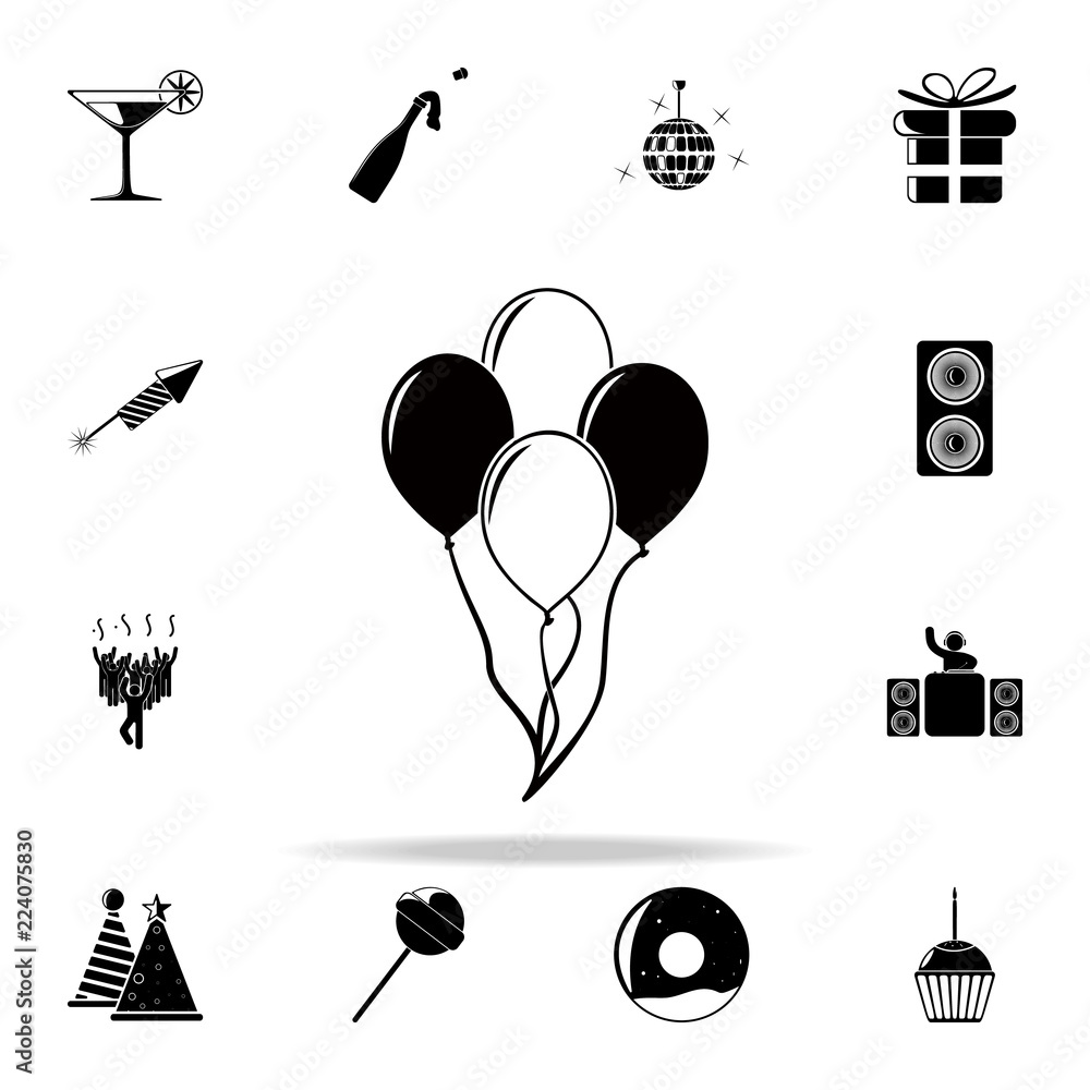 Poster balloons icon. party icons universal set for web and mobile
