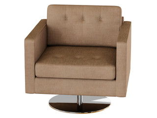 Fabric armchair 3d rendering