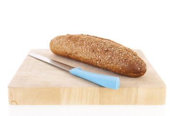 multigrain bread on board