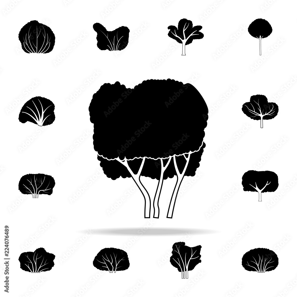 Poster engine tree icon. Plants icons universal set for web and mobile