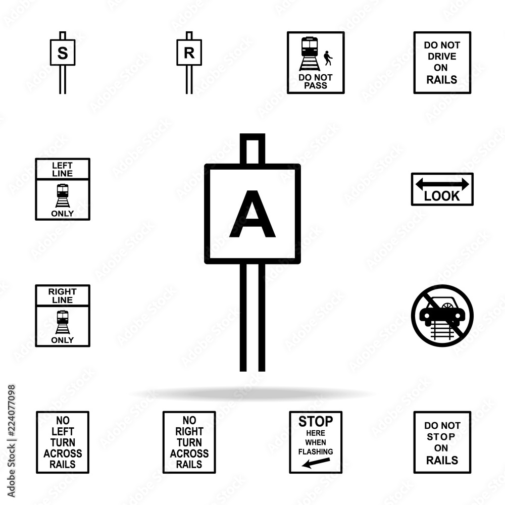 Poster approach sign icon. railway warnings icons universal set for web and mobile