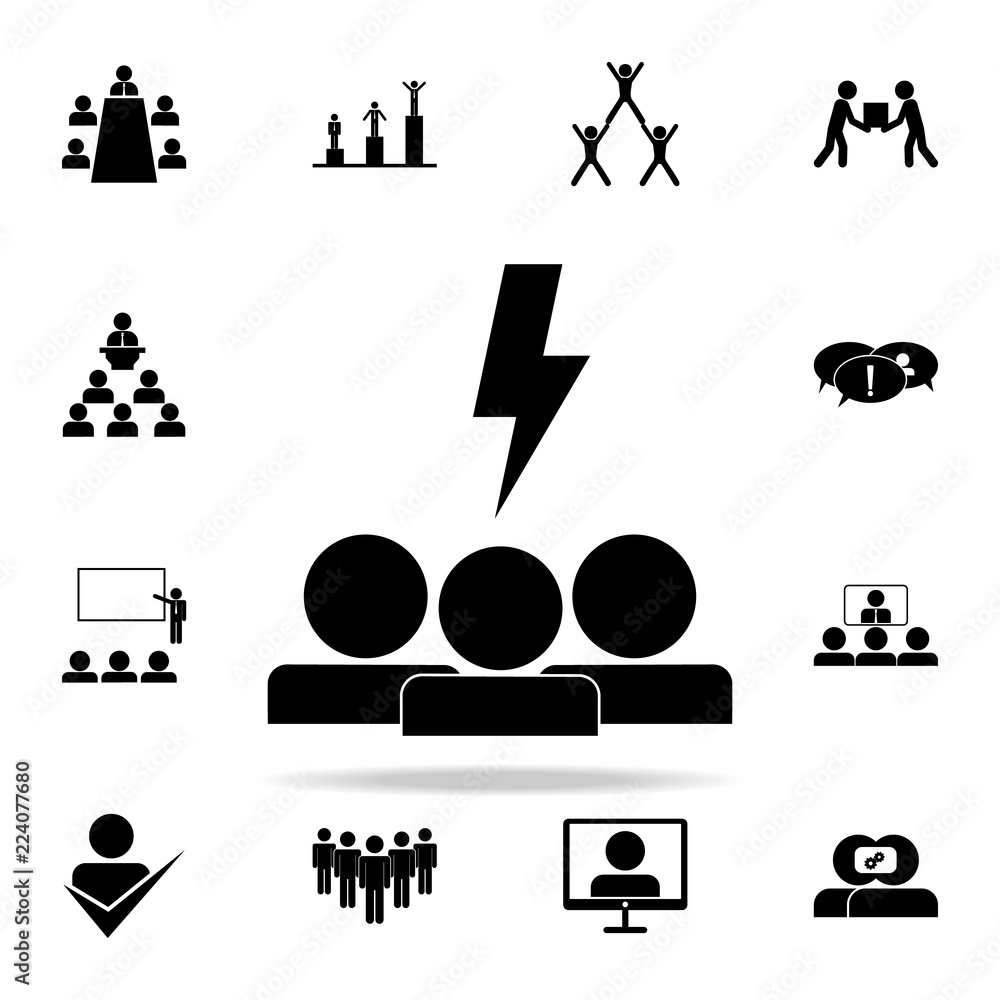Aufkleber complexities and strikes by the team icon. teamwork icons universal set for web and mobile