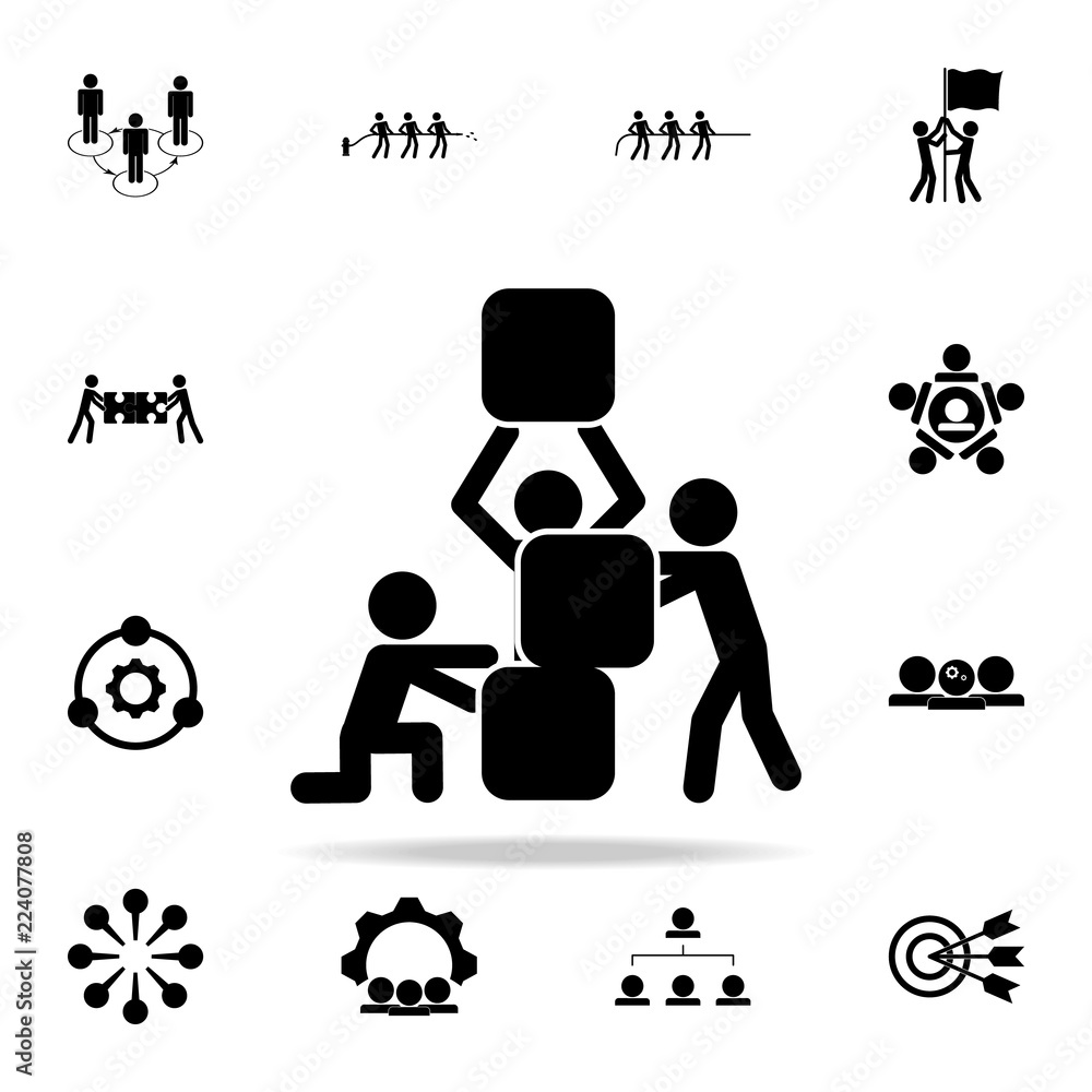 Poster teamwork icon. teamwork icons universal set for web and mobile