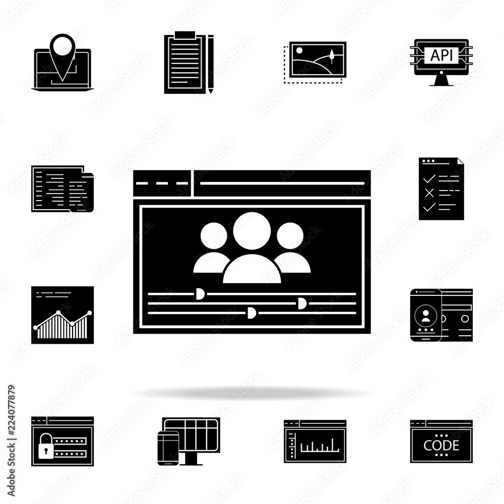 Poster user settings icon. web development icons universal set for web and mobile