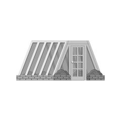 Fototapeta premium Vector illustration of greenhouse and plant sign. Collection of greenhouse and garden stock vector illustration.