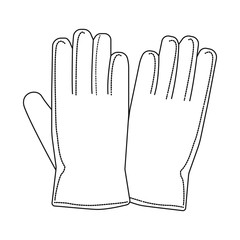 Vector design of glove and winter symbol. Set of glove and equipment stock vector illustration.