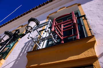 Window. Original window. Benahavis village, Costa del Sol, Andalusia, Spain. Picture taken – 23 september 2018.